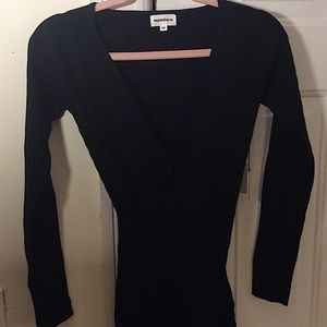 Superdown Long Sleeve Black Dress